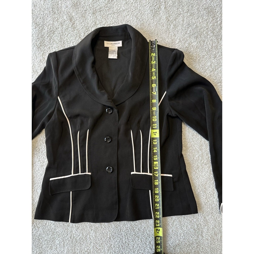 Women's‎ Sag Harbor Blazer Jacket Black Size 8 - Picture 11 of 12